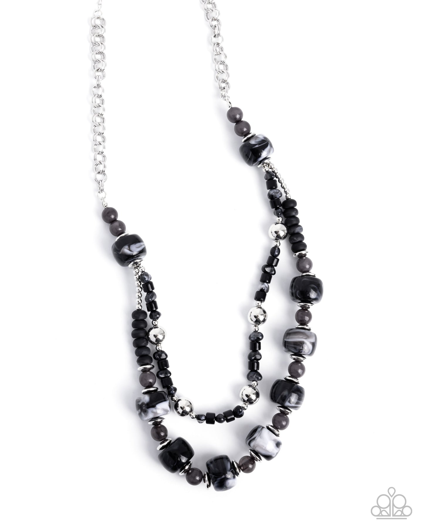 Satisfying Swirls - black - Paparazzi necklace