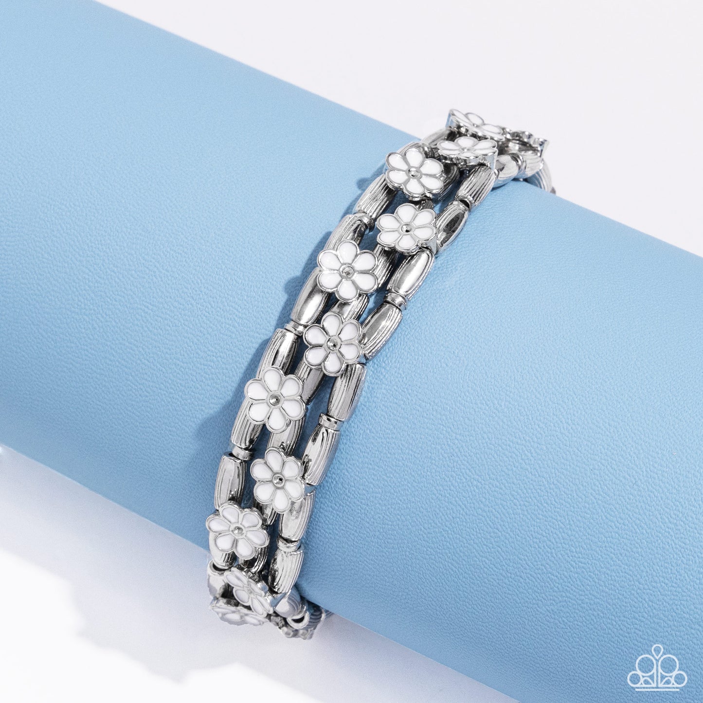 Scattered Springtime - white - Paparazzi bracelet