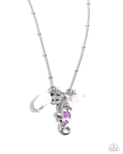 Seahorse Shimmer - purple - Paparazzi necklace