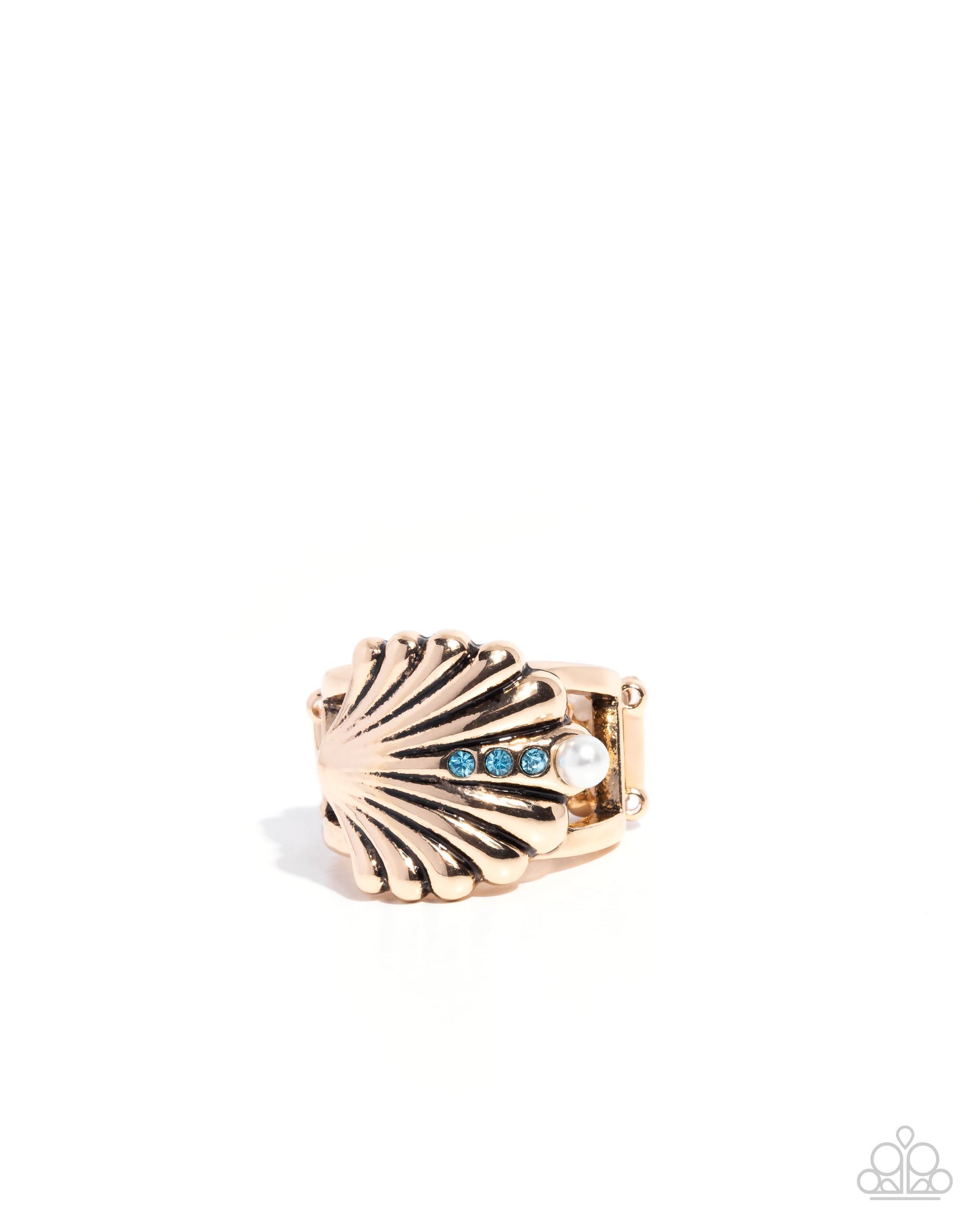 Seashell Side - blue - Paparazzi ring