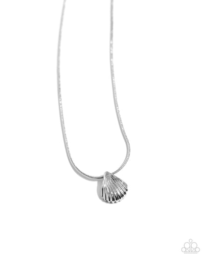 Seashell Simplicity - silver - Paparazzi necklace
