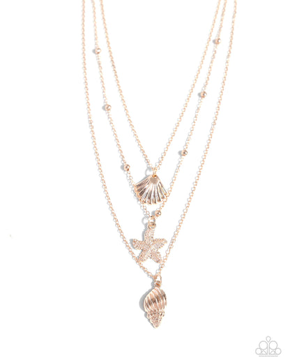 Seashell Sonata - rose gold - Paparazzi necklace