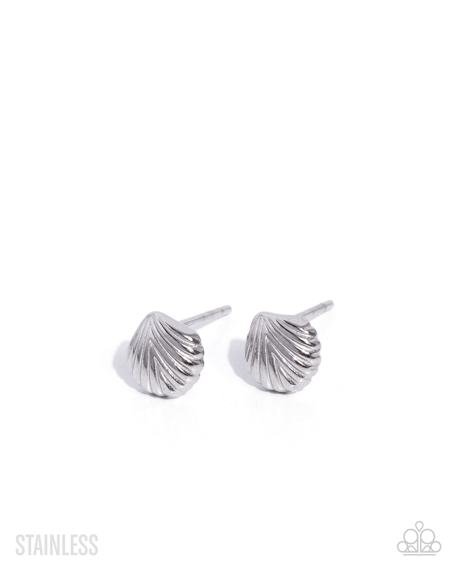Seashell Strategy - silver - Paparazzi earrings