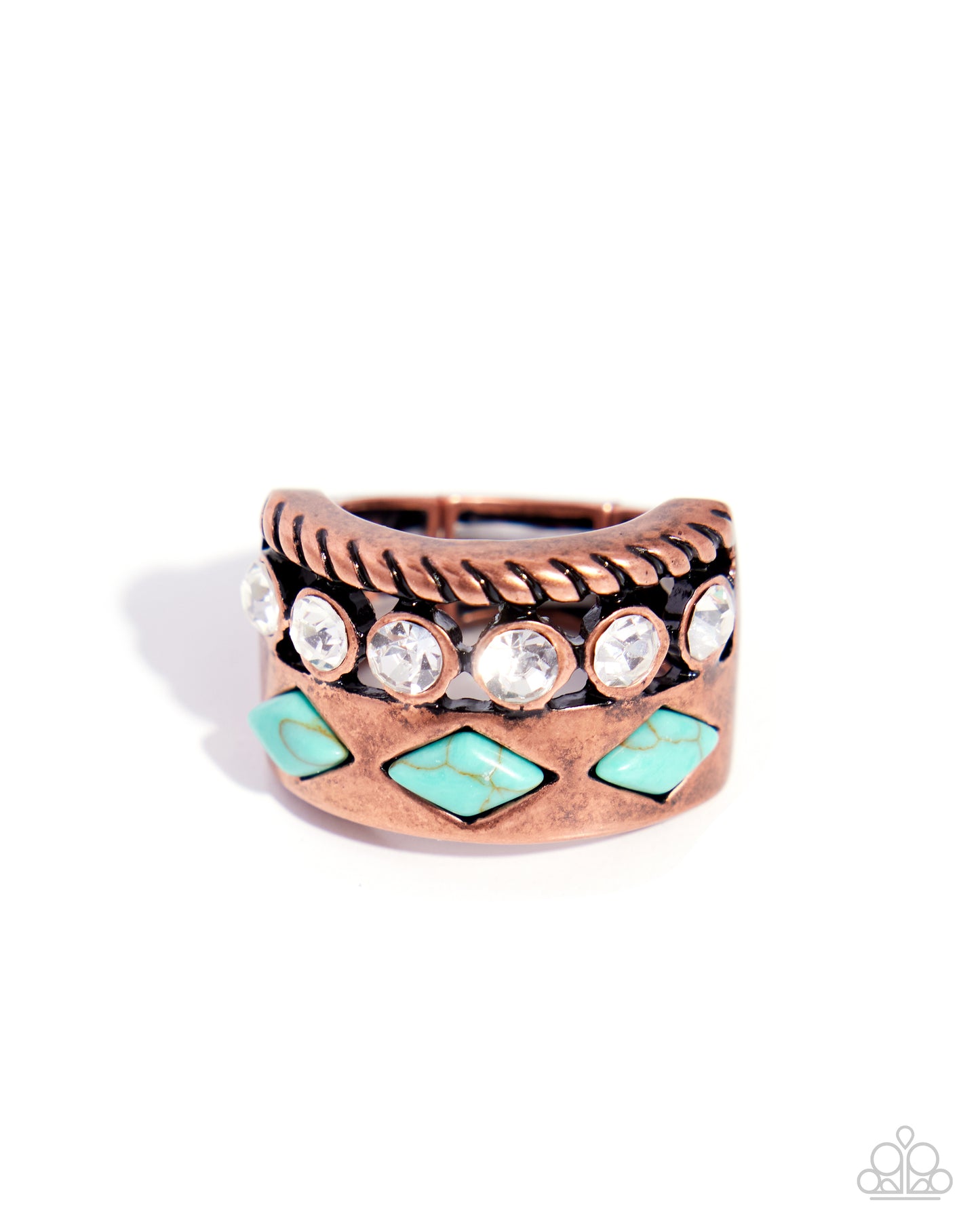 Seasonal Statement - copper - Paparazzi ring