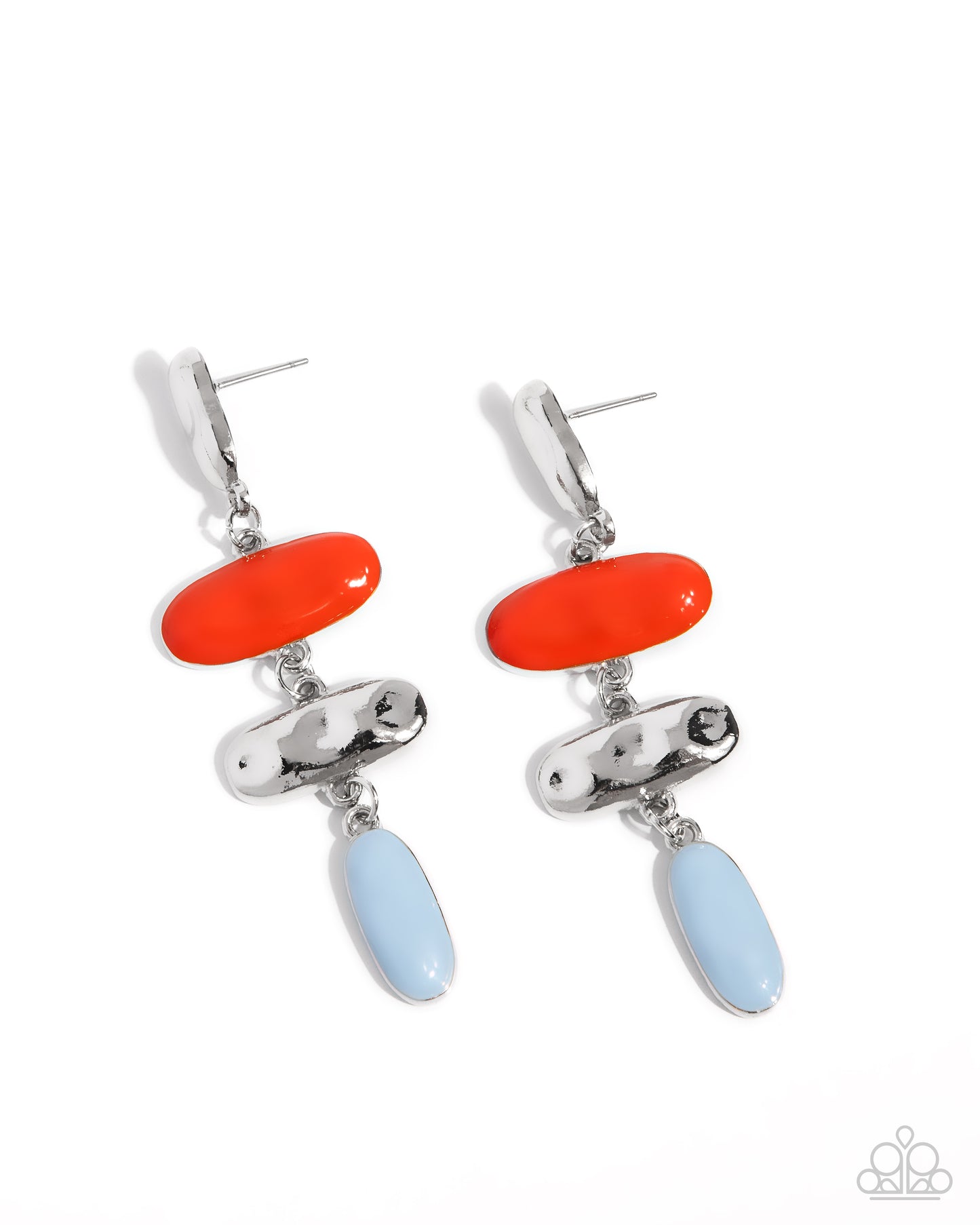 Secretive Shimmer - orange - Paparazzi earrings