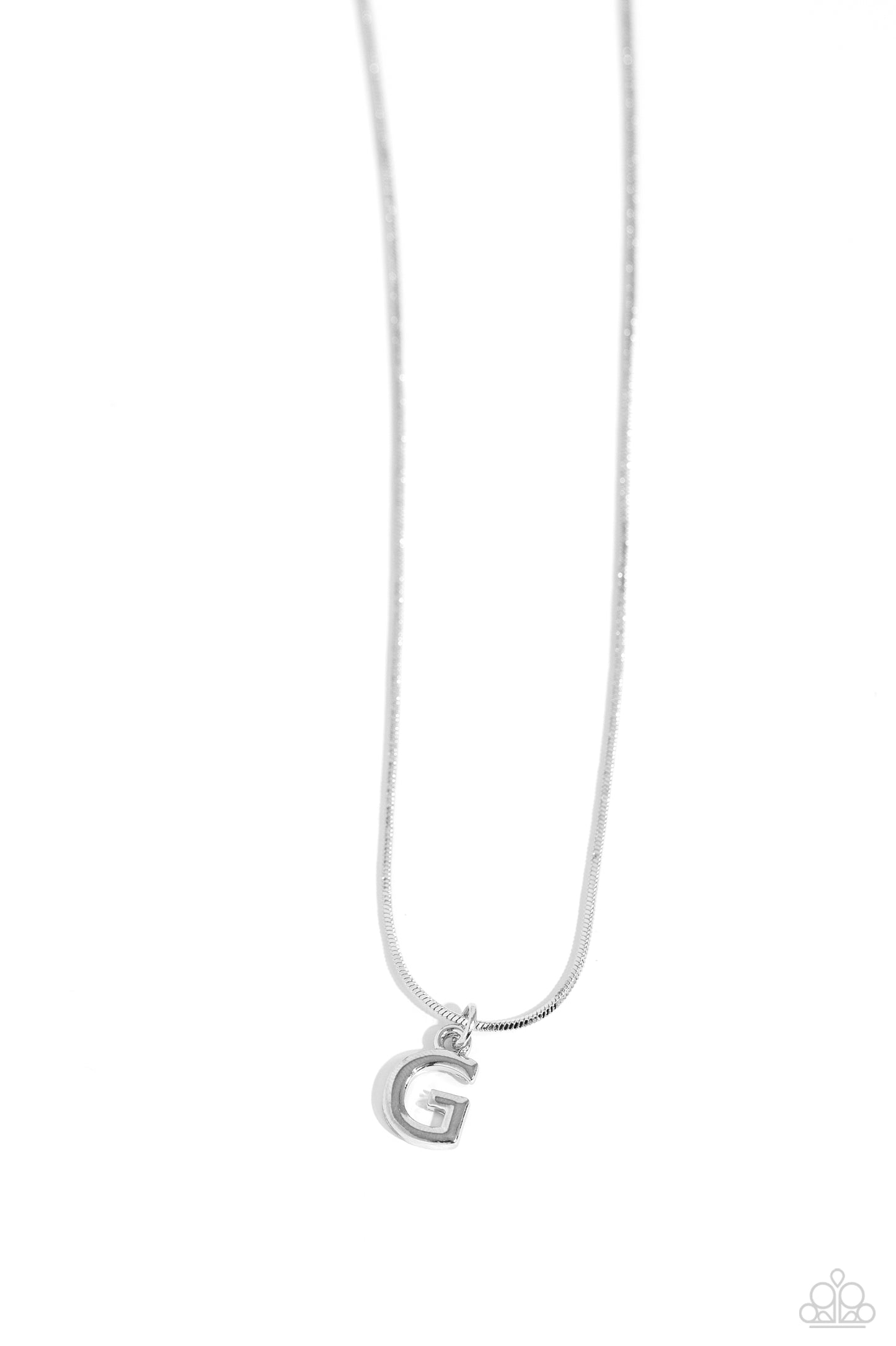 Seize the Initial - silver - G - Paparazzi necklace