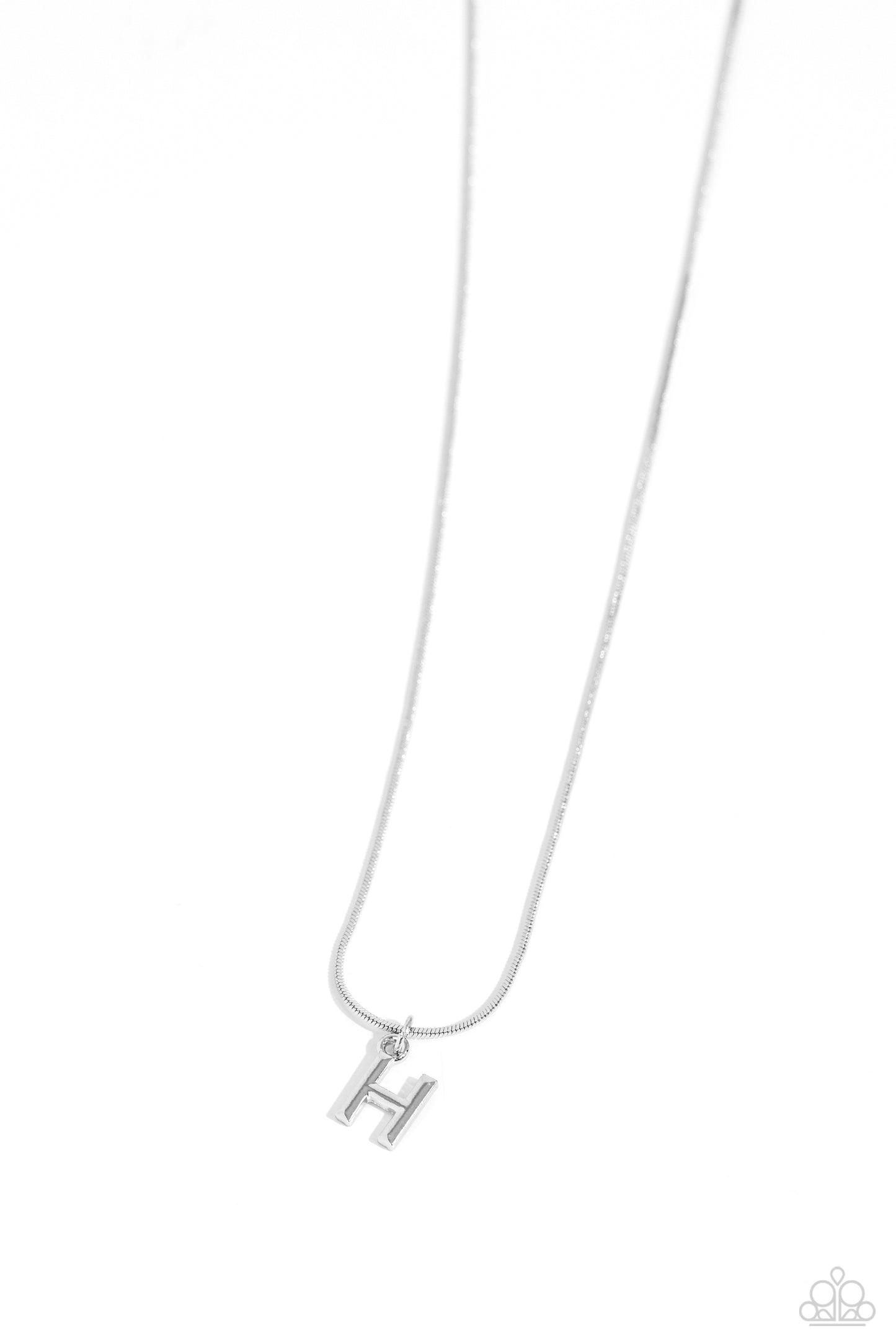 Seize the Initial - silver - H - Paparazzi necklace