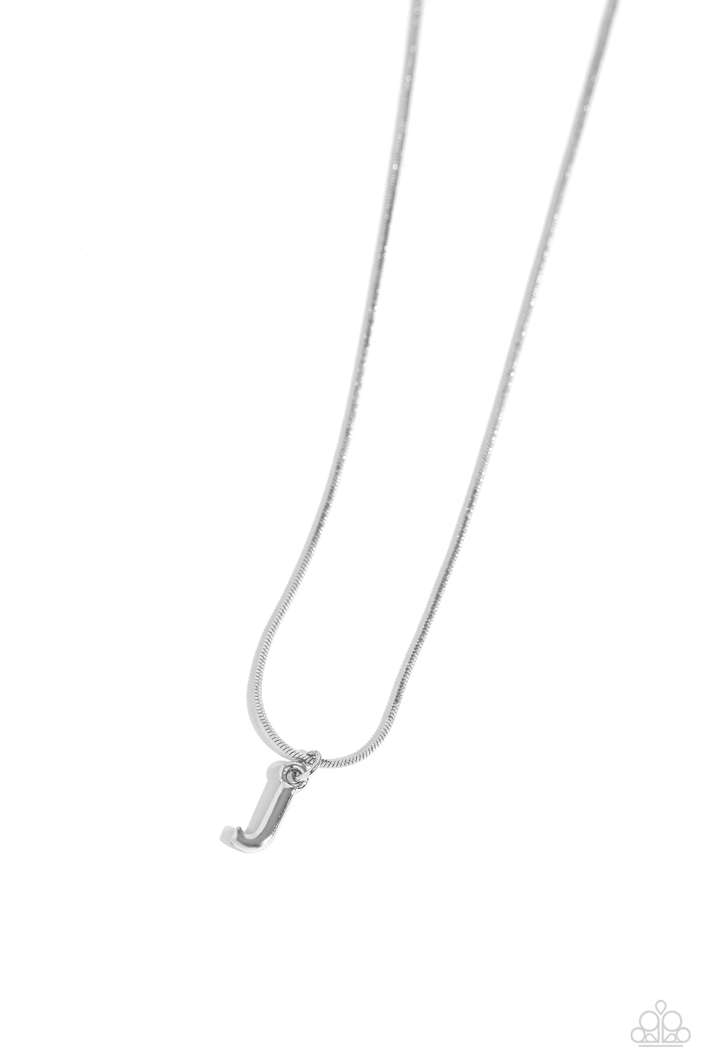 Seize the Initial - silver - J - Paparazzi necklace