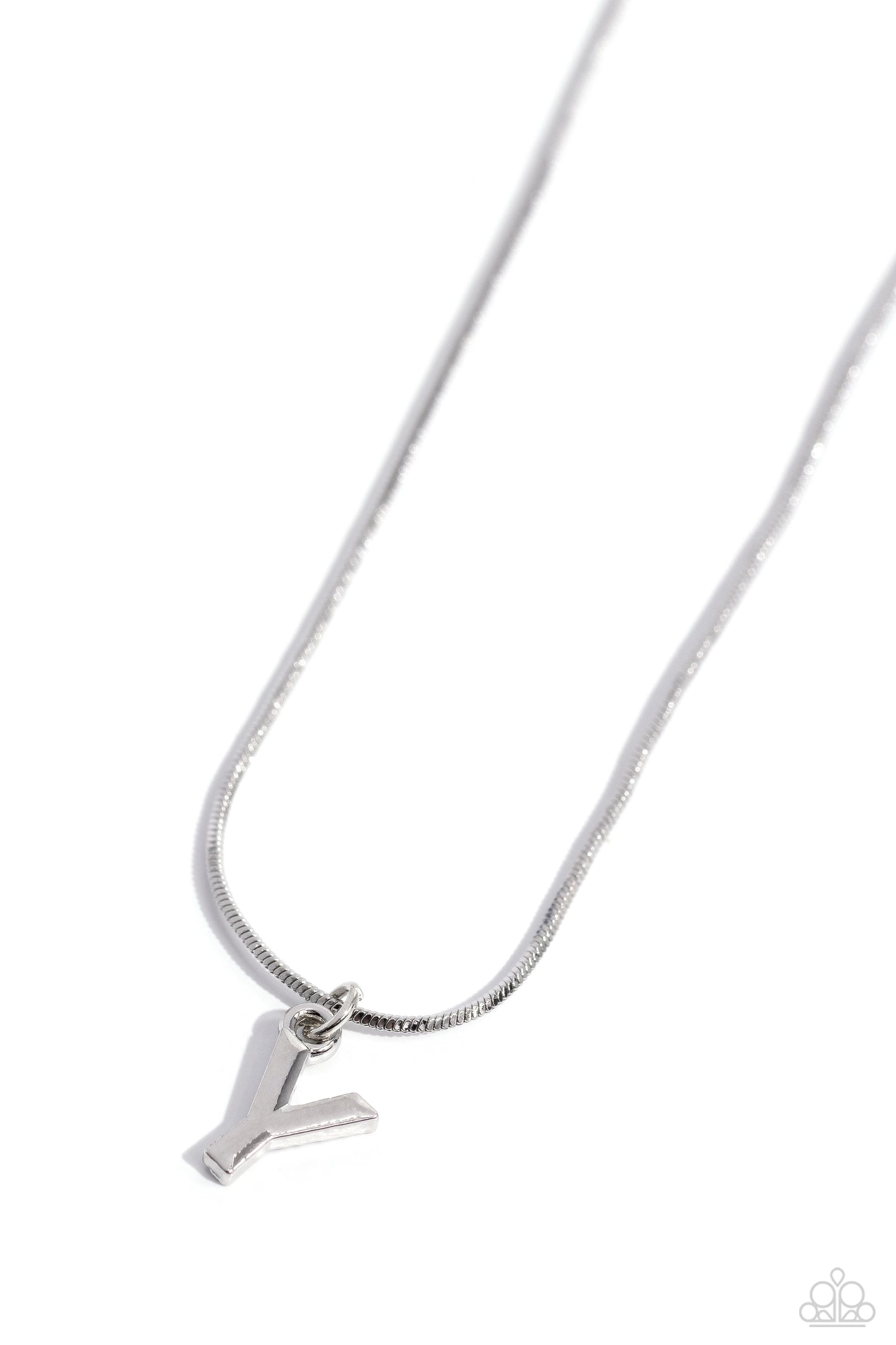 Seize the Initial - silver - Y - Paparazzi necklace