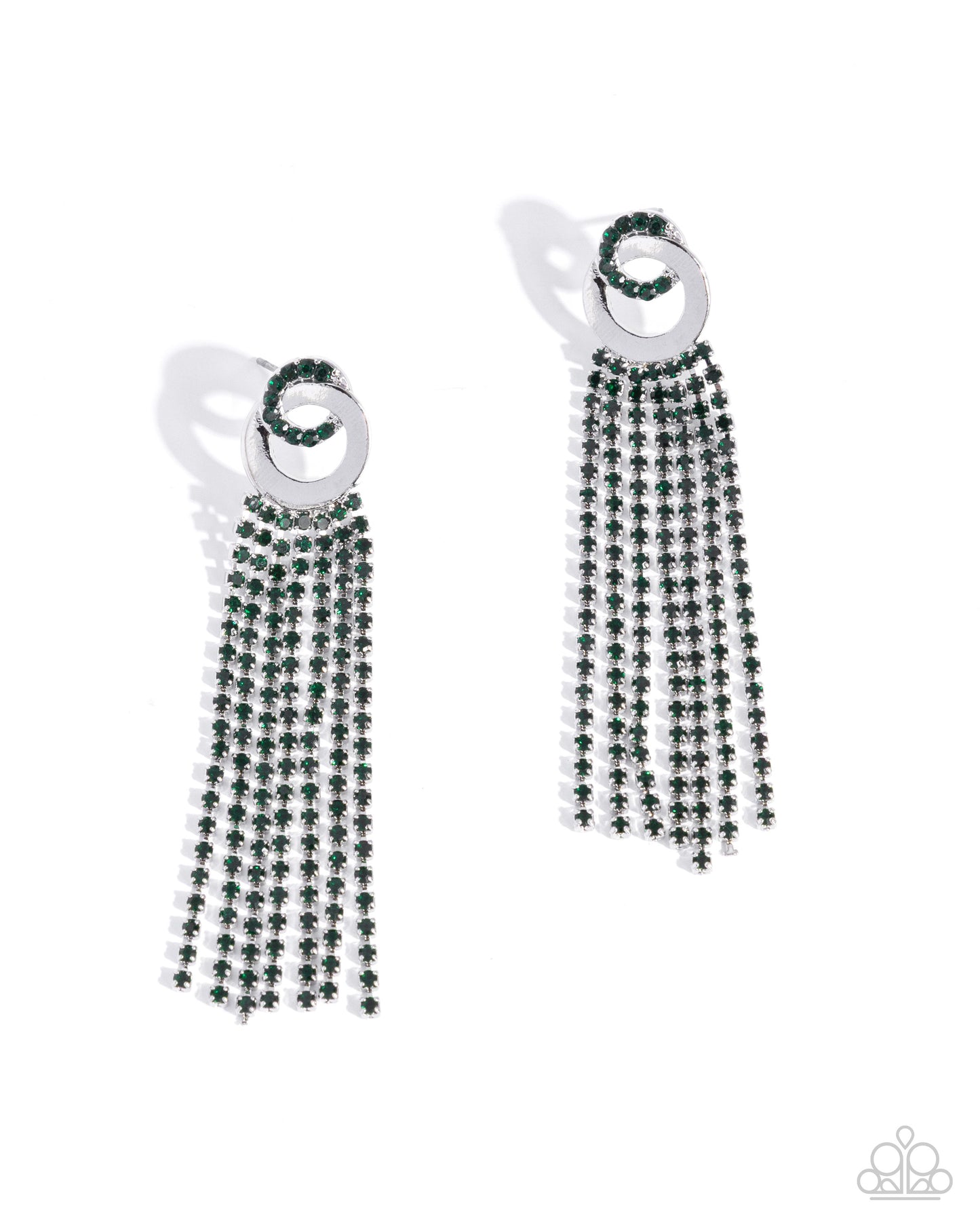 Seldom Strands - green - Paparazzi earrings