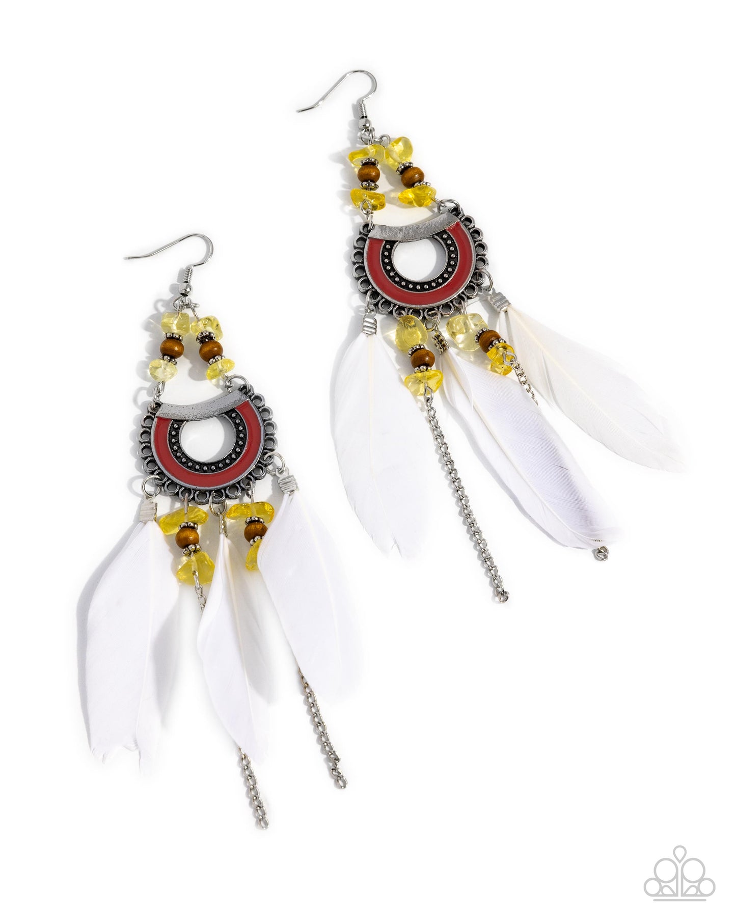 Serene Stage - yellow - Paparazzi earrings