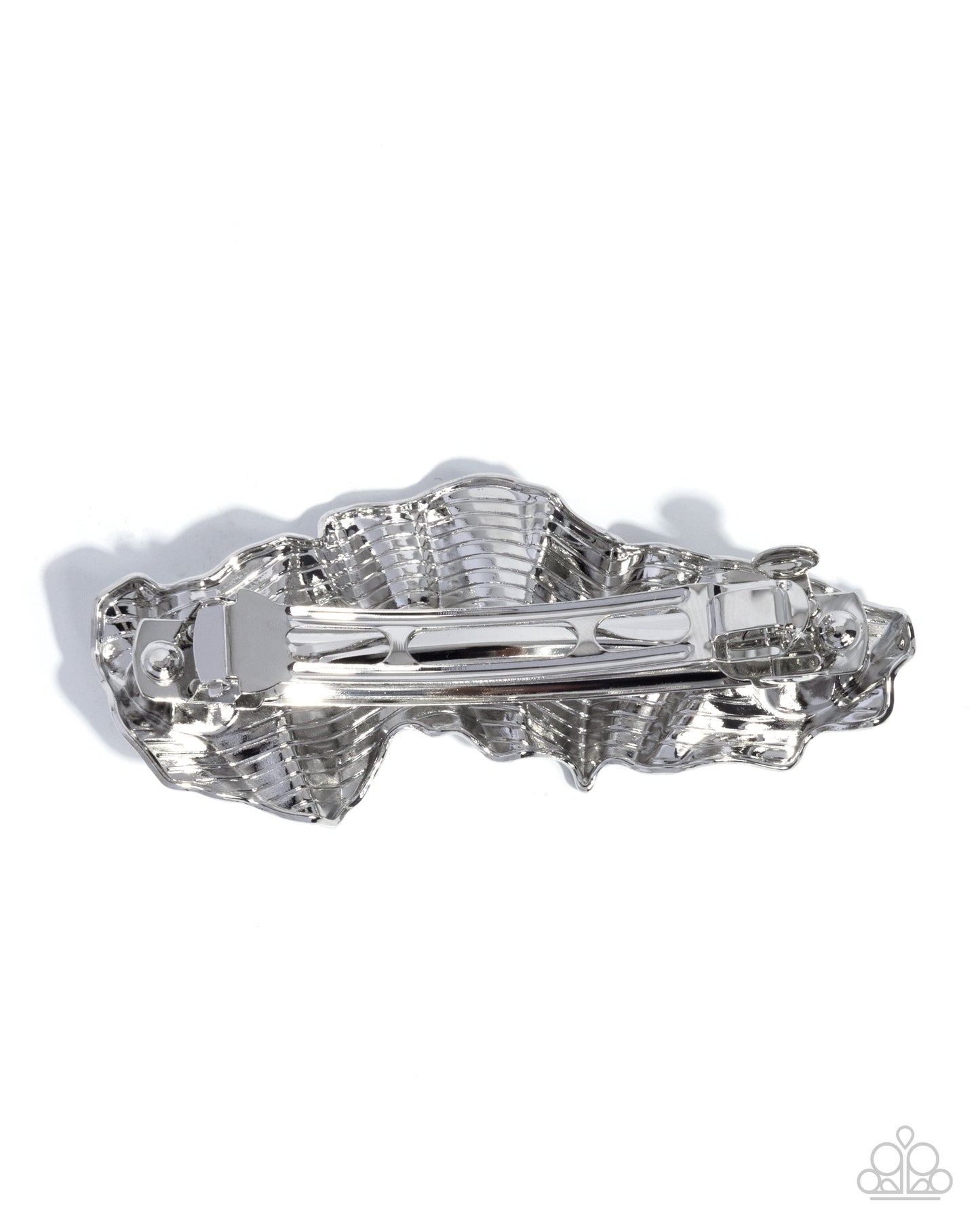 Serrated Sheen - silver - Paparazzi hair clip