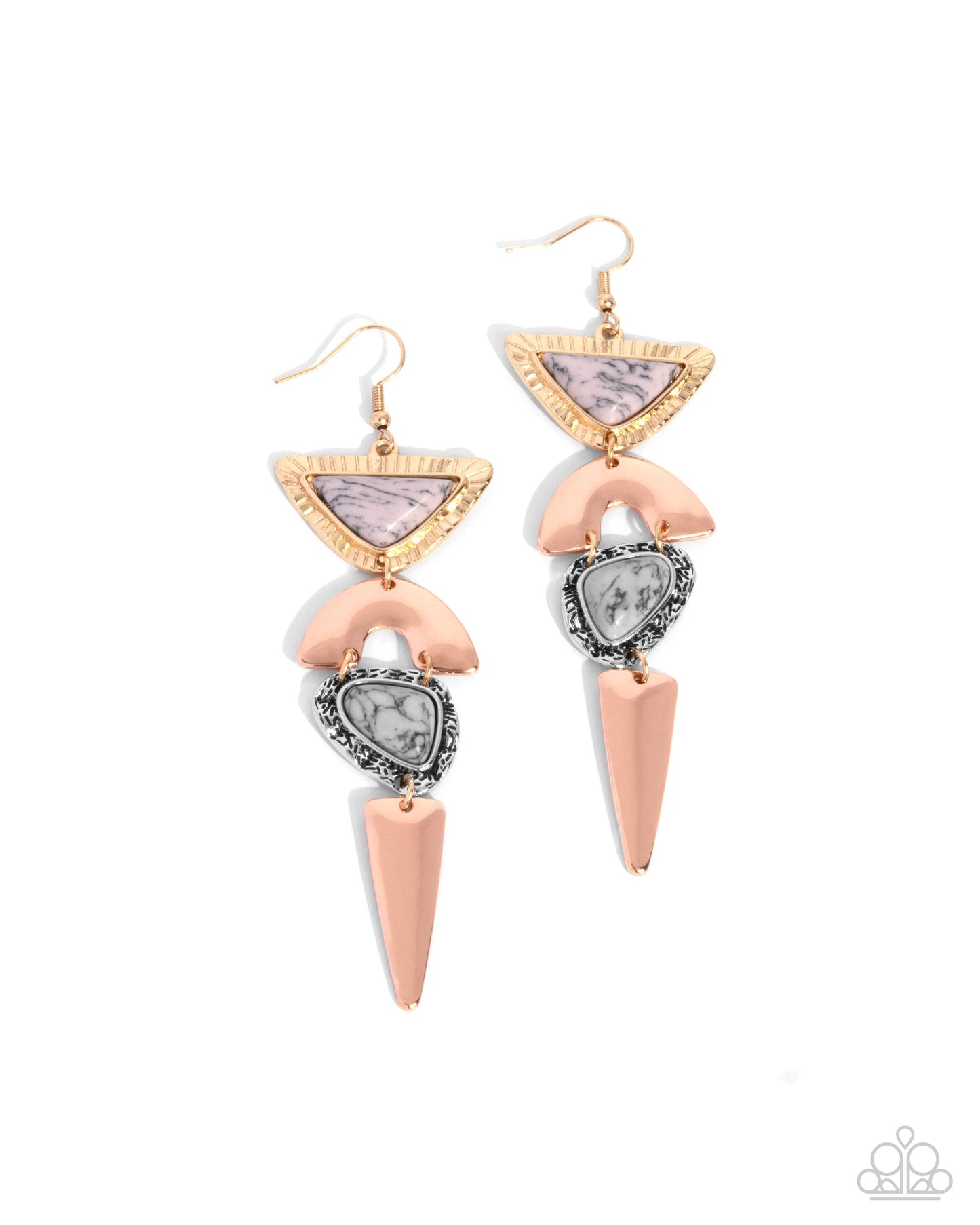 Shape Shifting Stones - multi - Paparazzi earrings