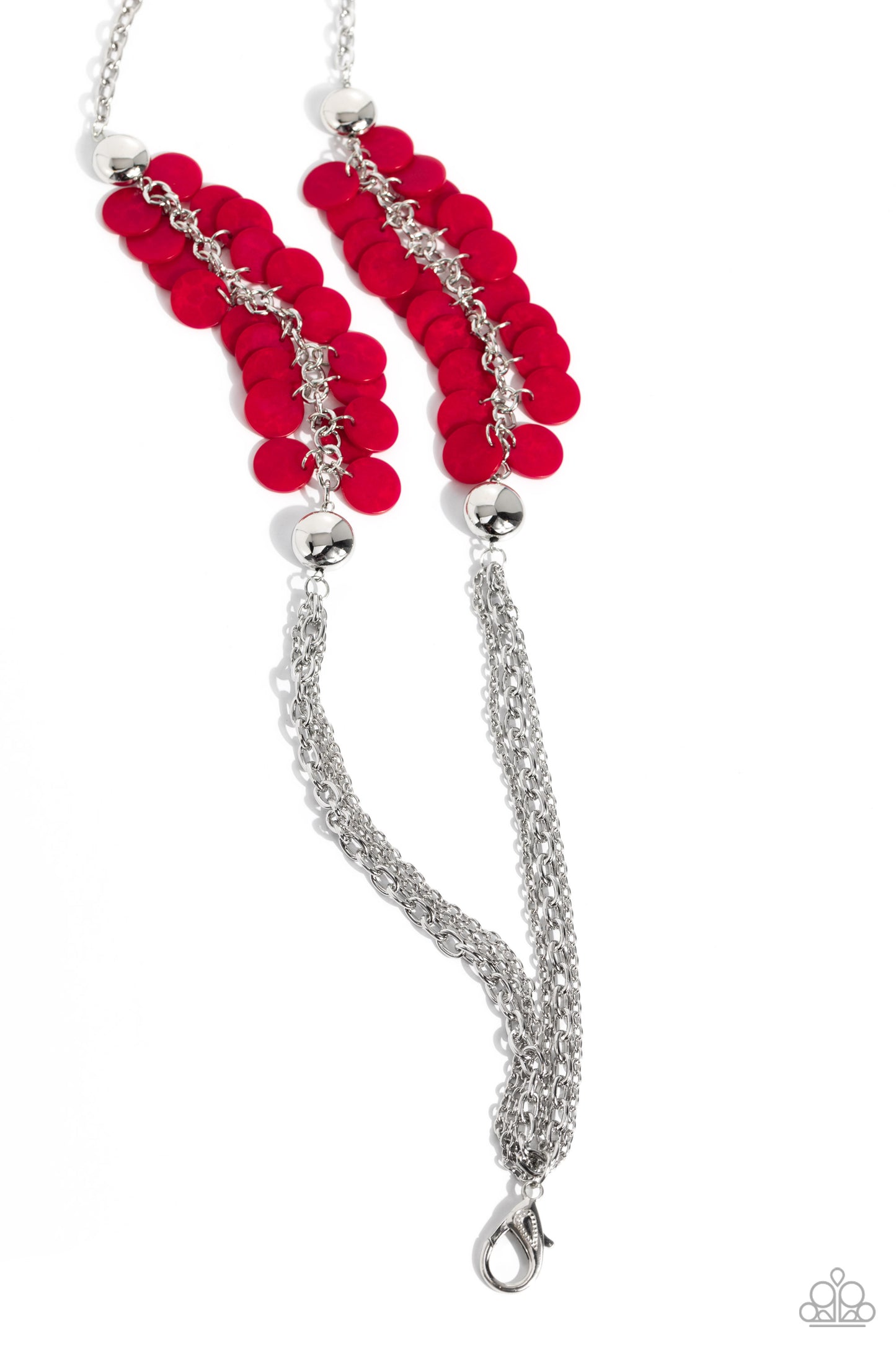 Shell Sensation - red - Paparazzi LANYARD necklace
