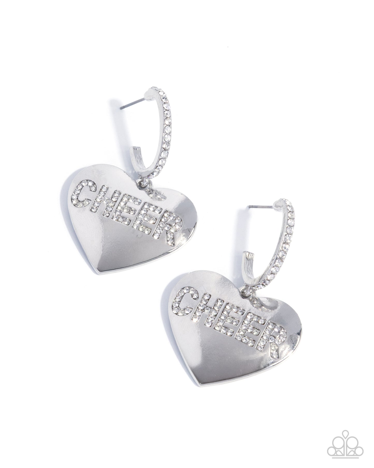 Shimmery Spotter - white - Paparazzi earrings