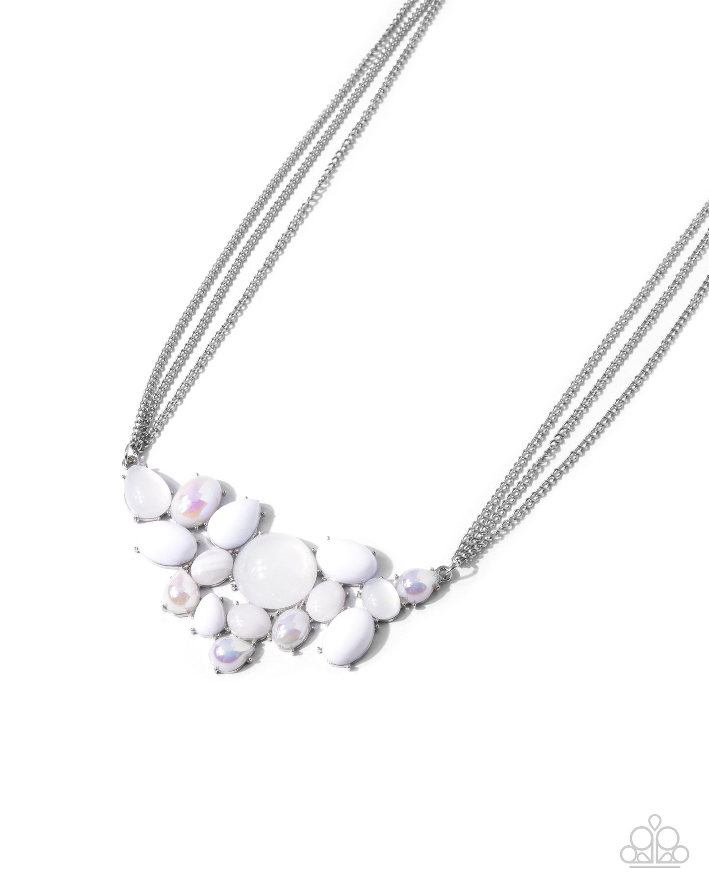 Shimmery Supply - white - Paparazzi necklace