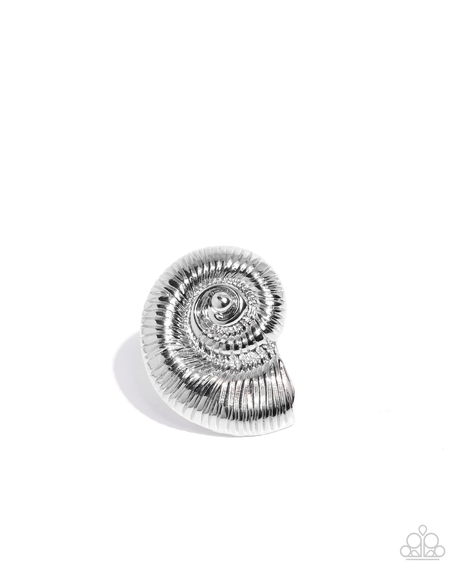 Shipwrecked Shell - silver - Paparazzi ring
