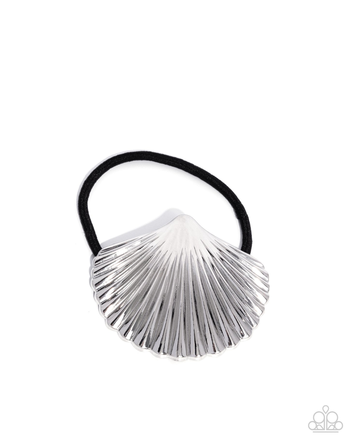 Short Seashell - silver - Paparazzi hair tie