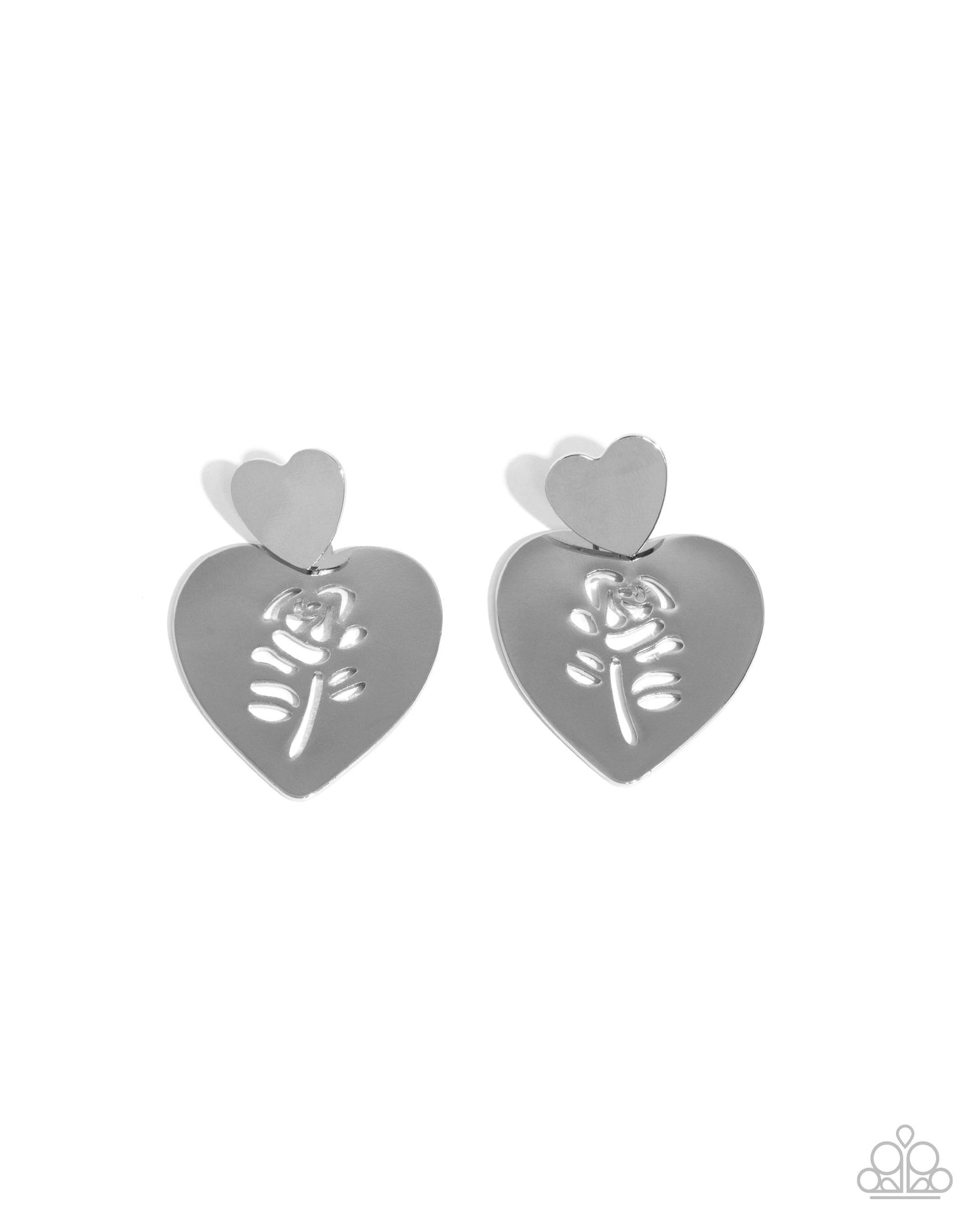 Showstopping Silhouette - silver - Paparazzi earrings