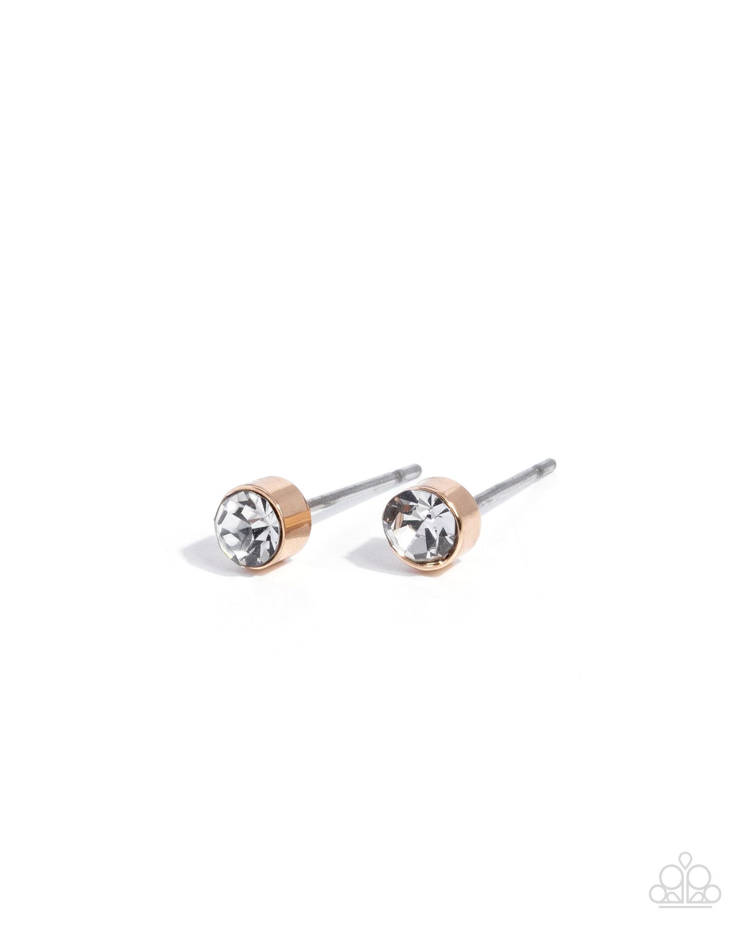 Silent Shimmer - gold - Paparazzi earrings
