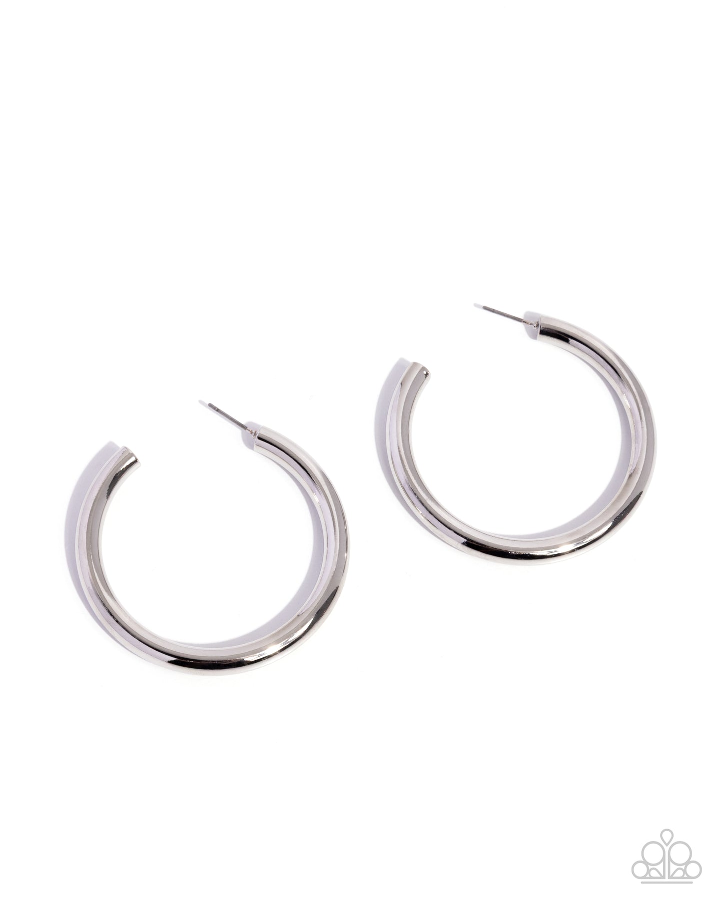 Sinuous Sheen - silver - Paparazzi earrings