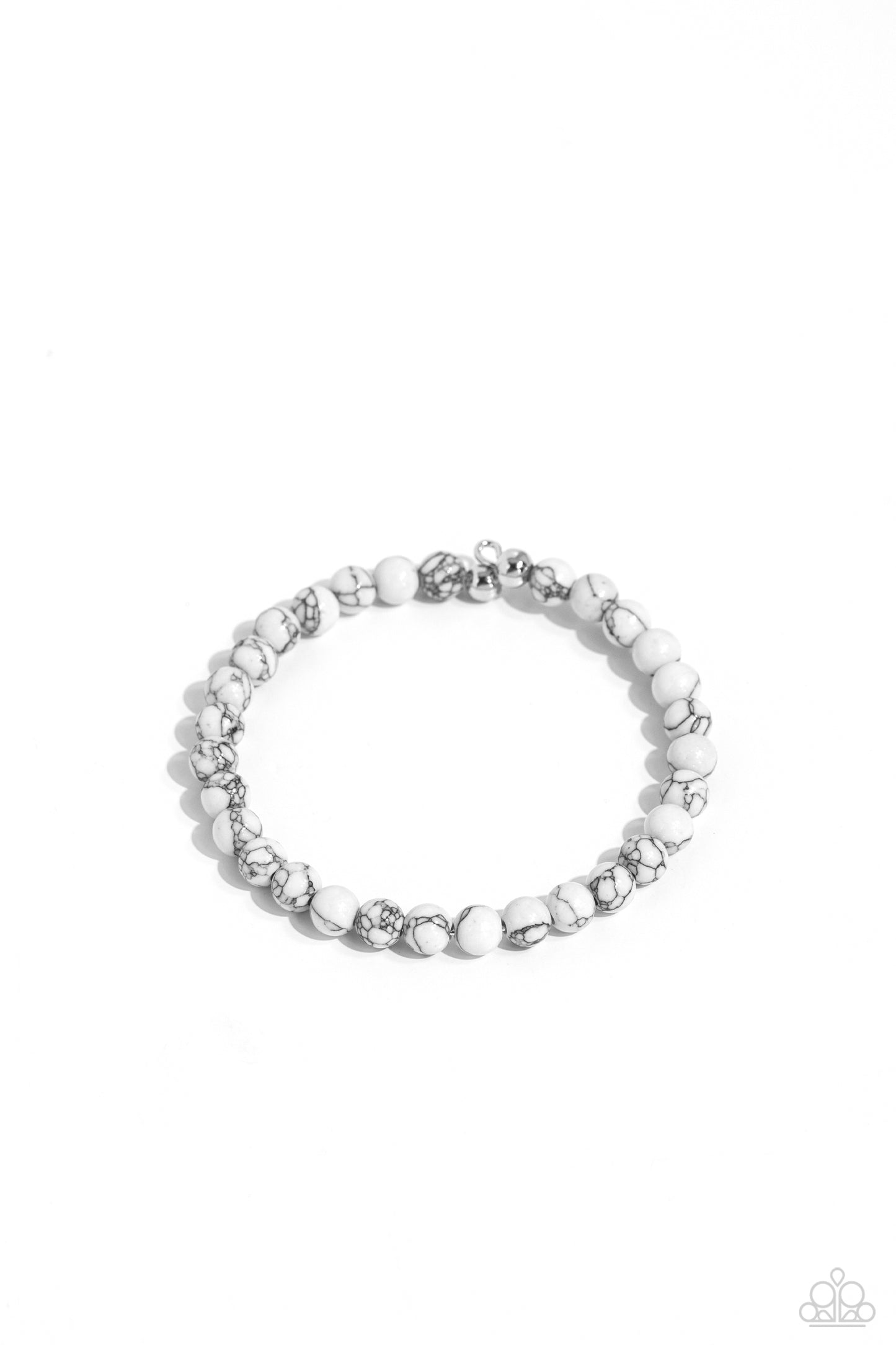 Sinuous Stones - white - Paparazzi bracelet