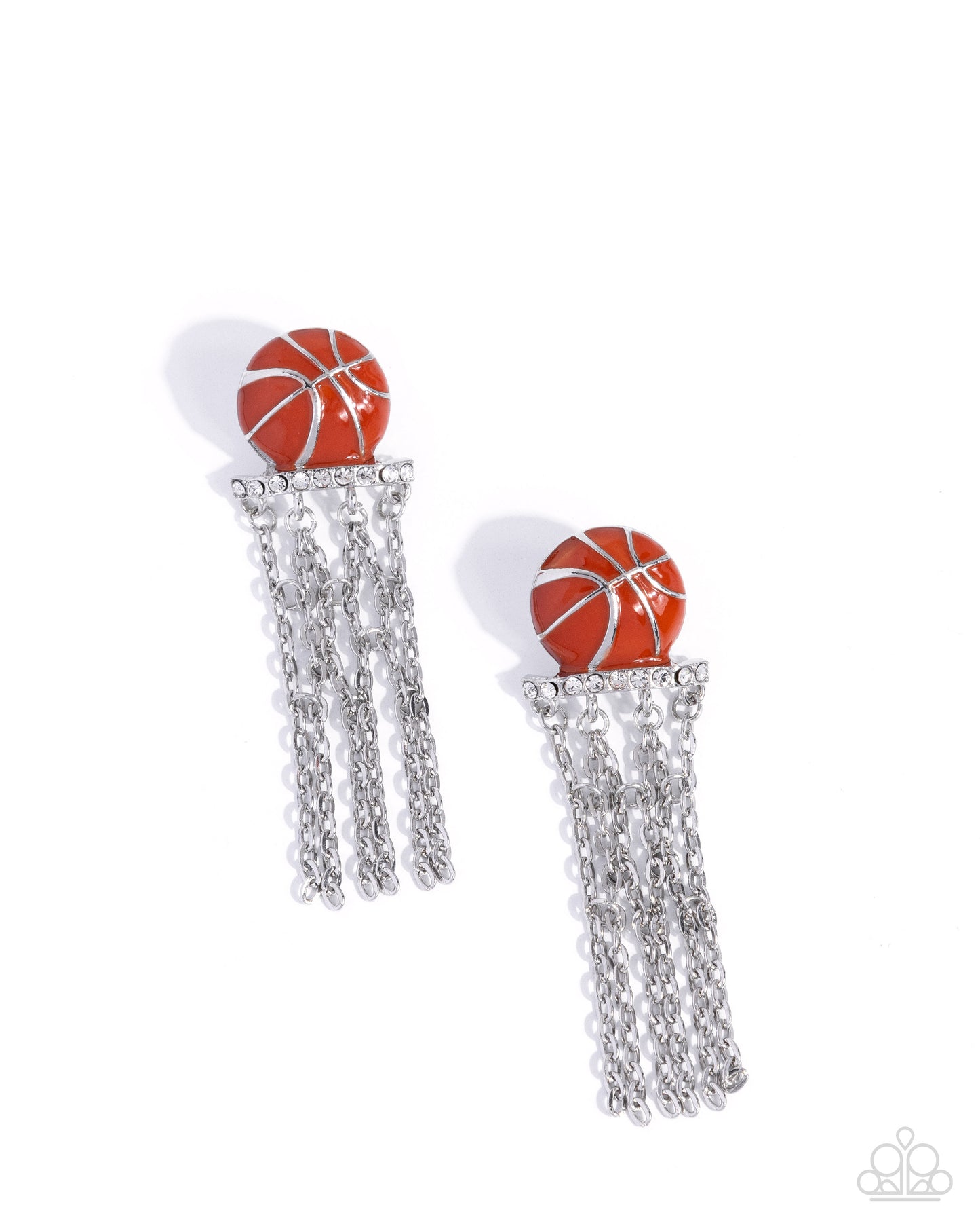 Slam Dunk Shimmer - orange - Paparazzi earrings