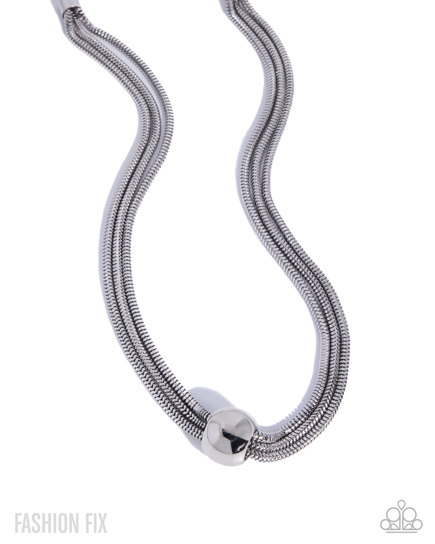 Sleek Study - silver - Paparazzi necklace