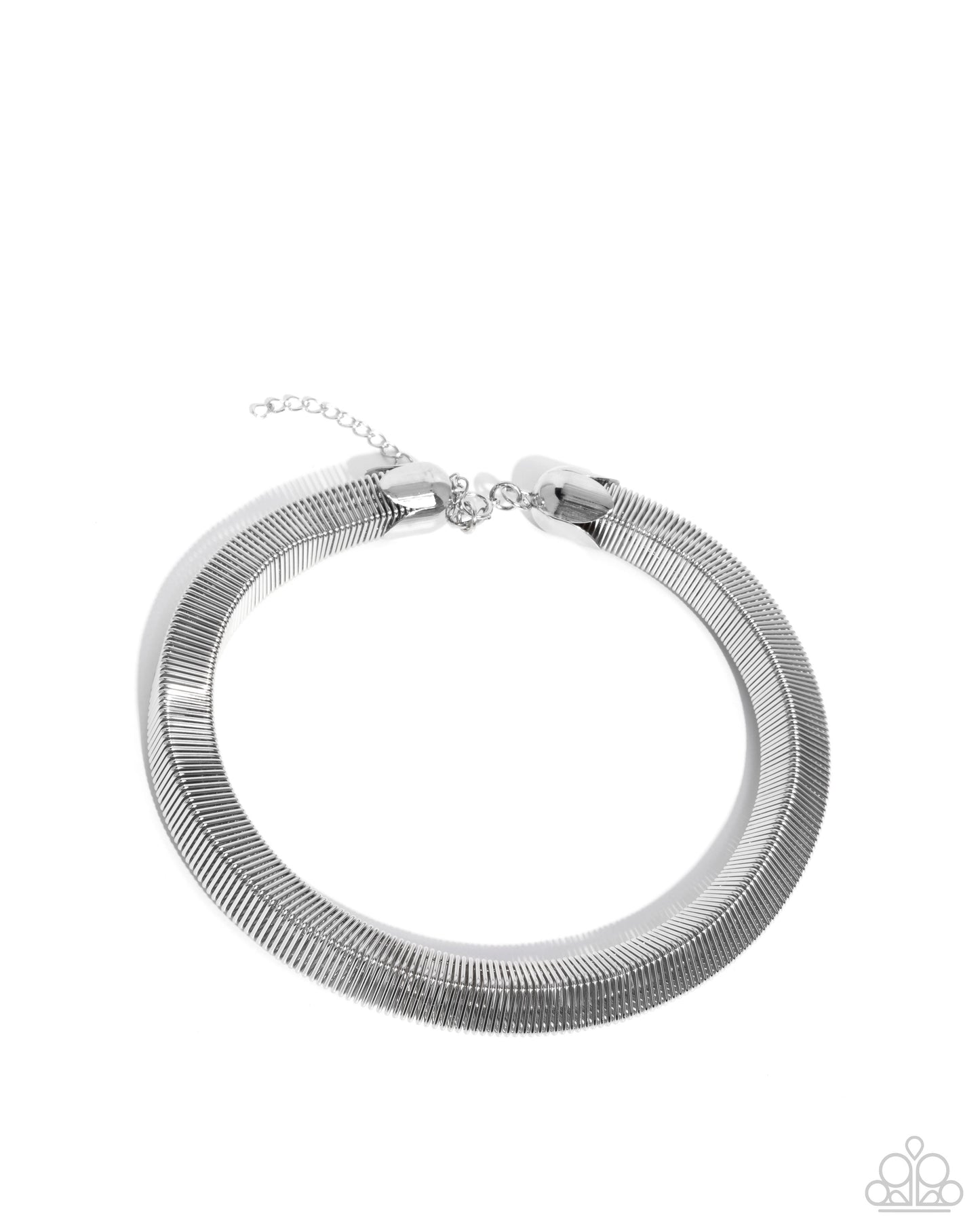 Sleek Suite - silver - Paparazzi necklace
