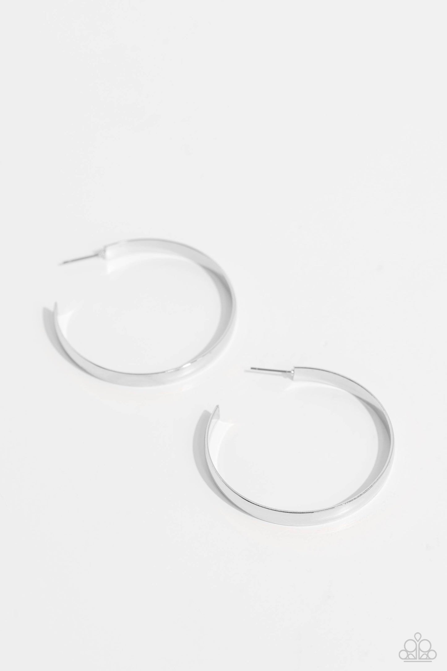 Sleek Symmetry - silver - Paparazzi earrings