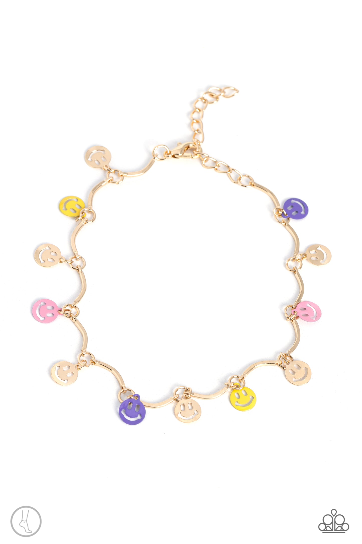 Smiley Sensation - gold - Paparazzi anklet