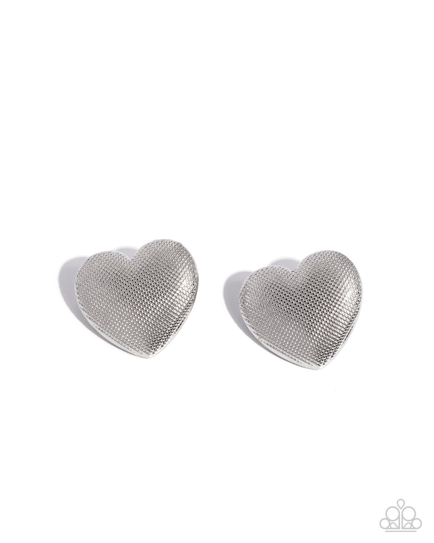 Smitten Studs - silver - Paparazzi earrings