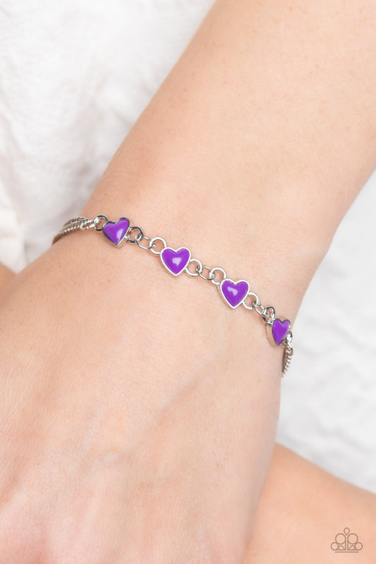 Smitten Sweethearts - purple - Paparazzi bracelet