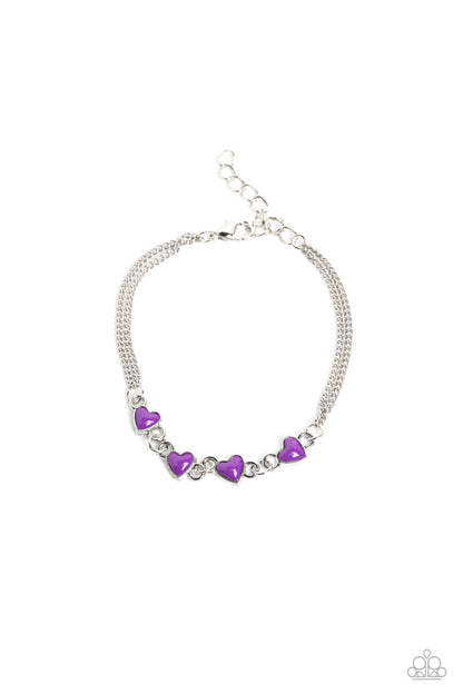Smitten Sweethearts - purple - Paparazzi bracelet