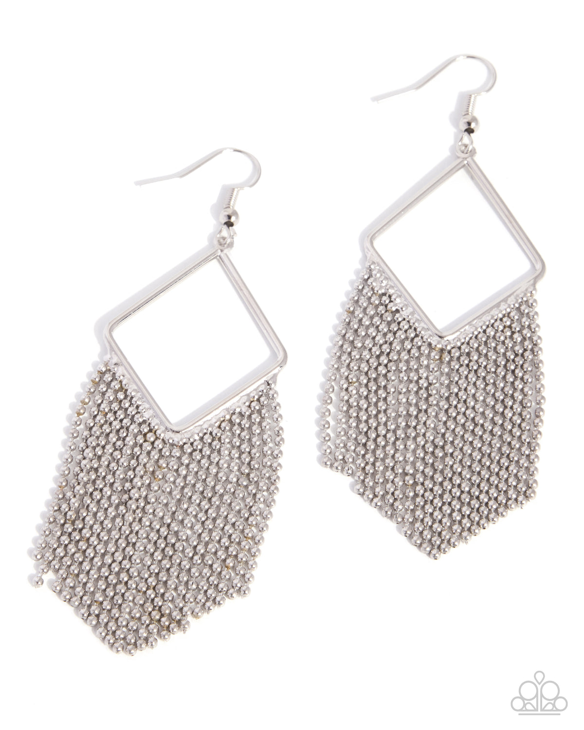 Smoldering Showdown - silver - Paparazzi earrings