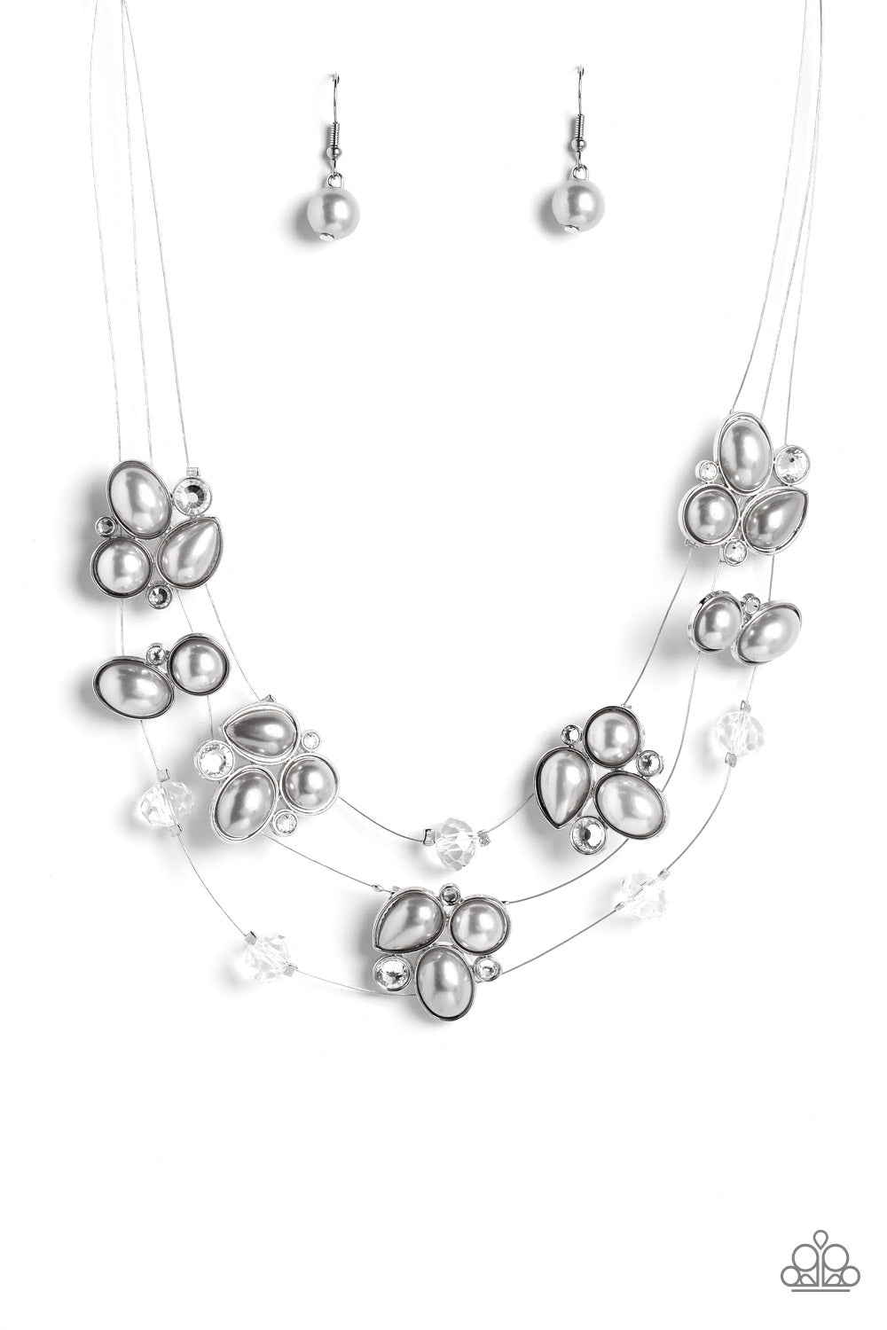 Snow Angels - silver - Paparazzi necklace