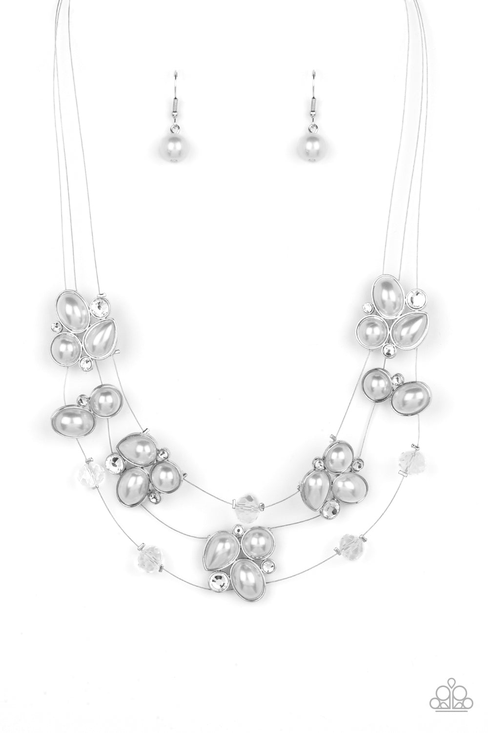 Snow Angels - white - Paparazzi necklace