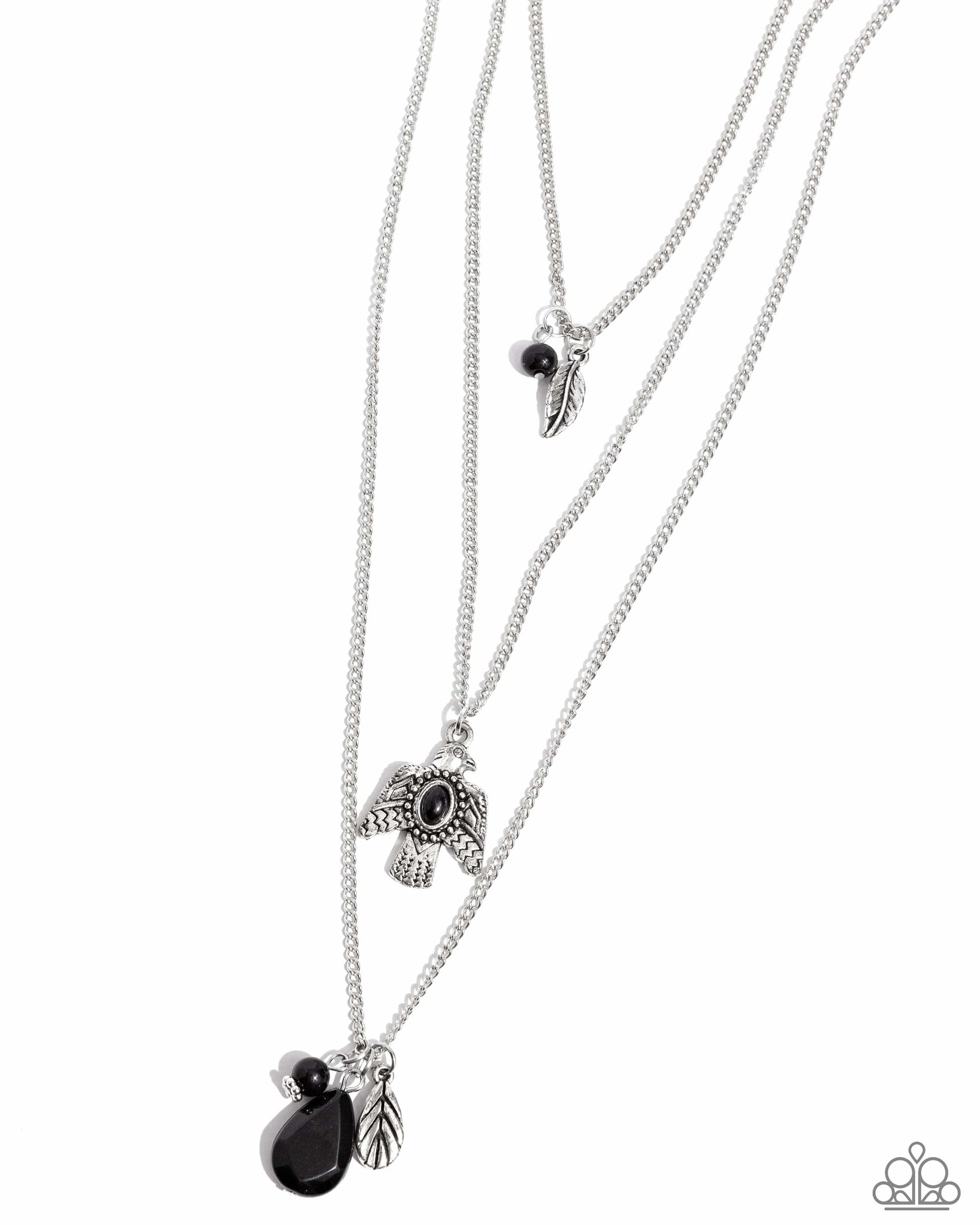 Soar With the Eagles - black - Paparazzi necklace