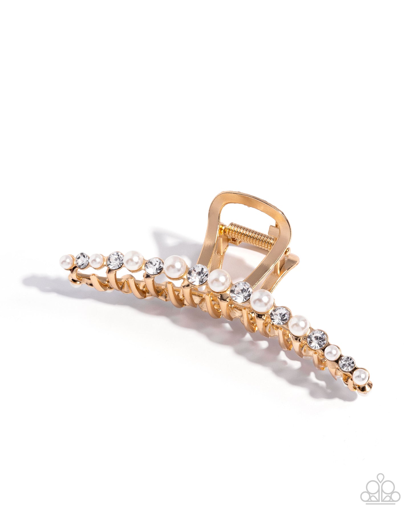 Social Shimmer - gold - Paparazzi hair clip
