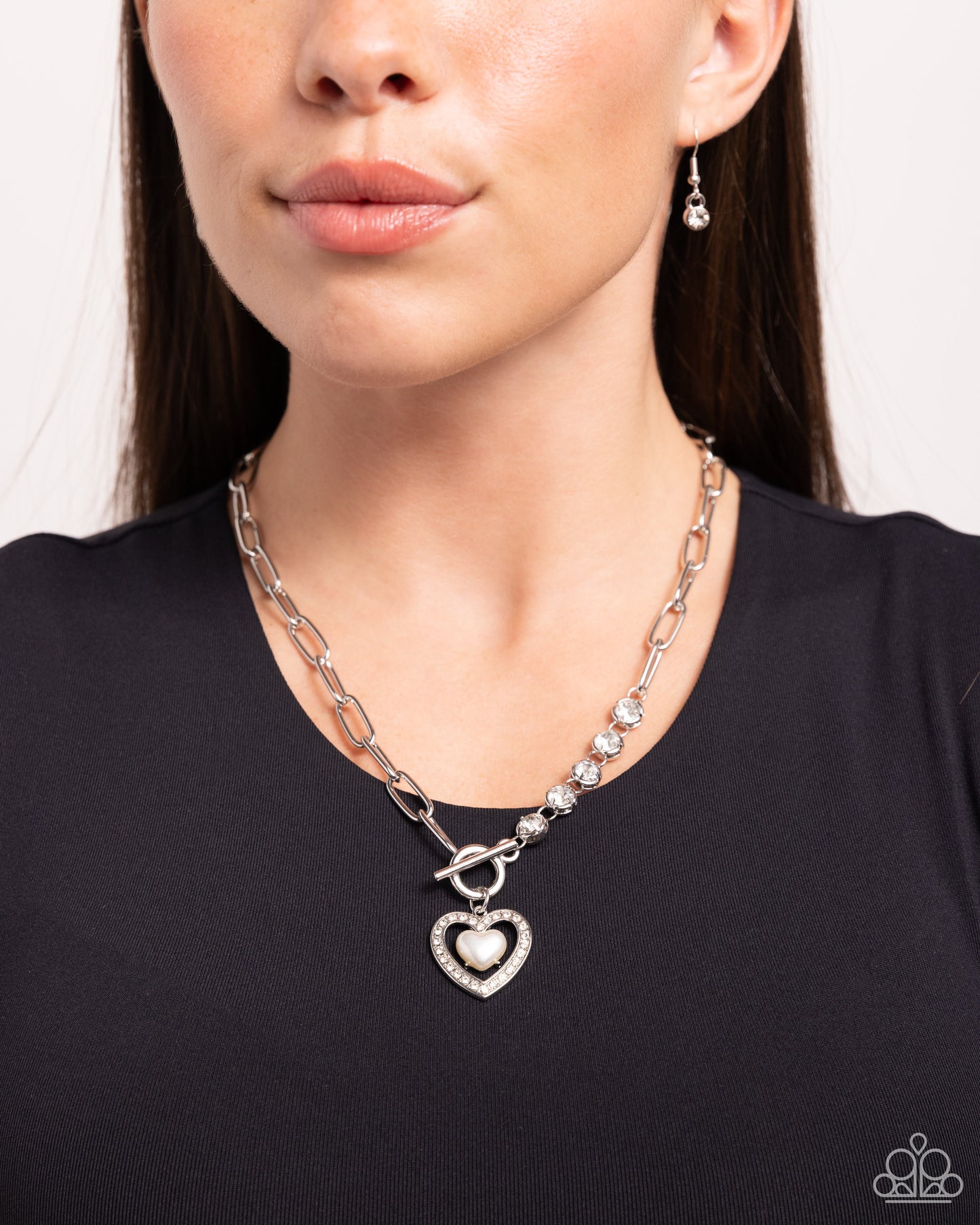 Soft-Hearted Style - white - Paparazzi necklace