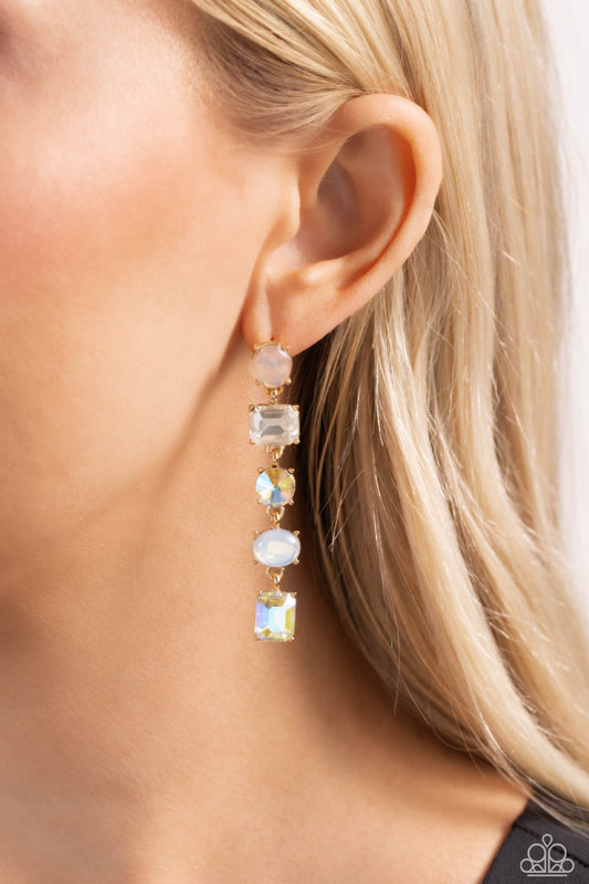 Sophisticated Stack - gold - Paparazzi earrings