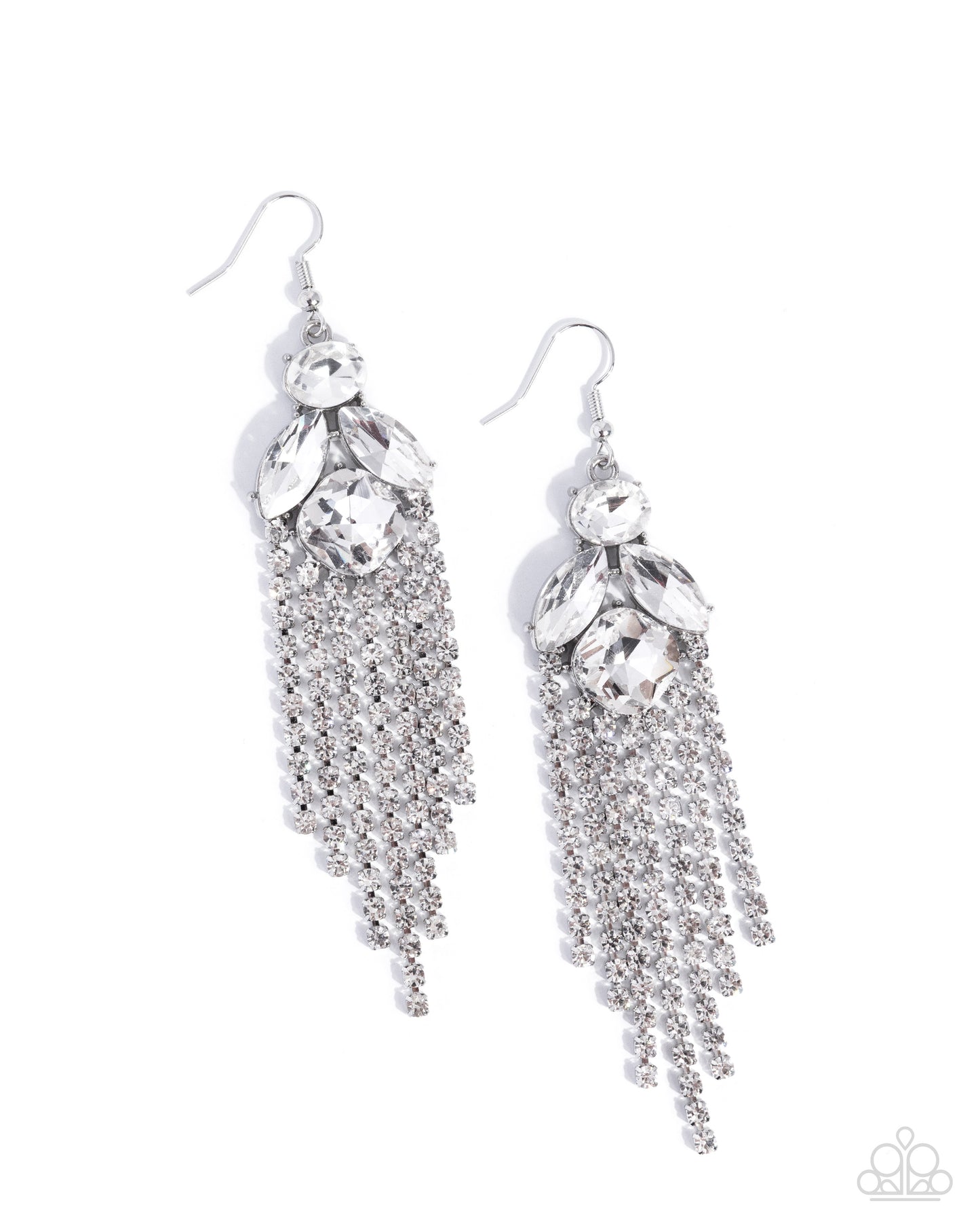 Sound Shimmer - white - Paparazzi earrings