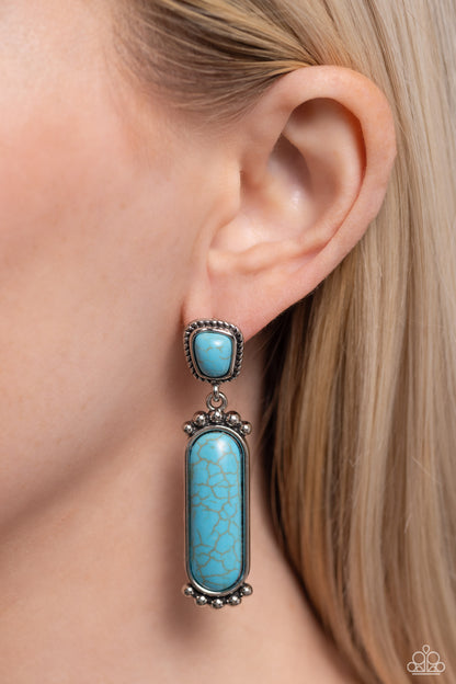 Southern Charm - blue - Paparazzi earrings