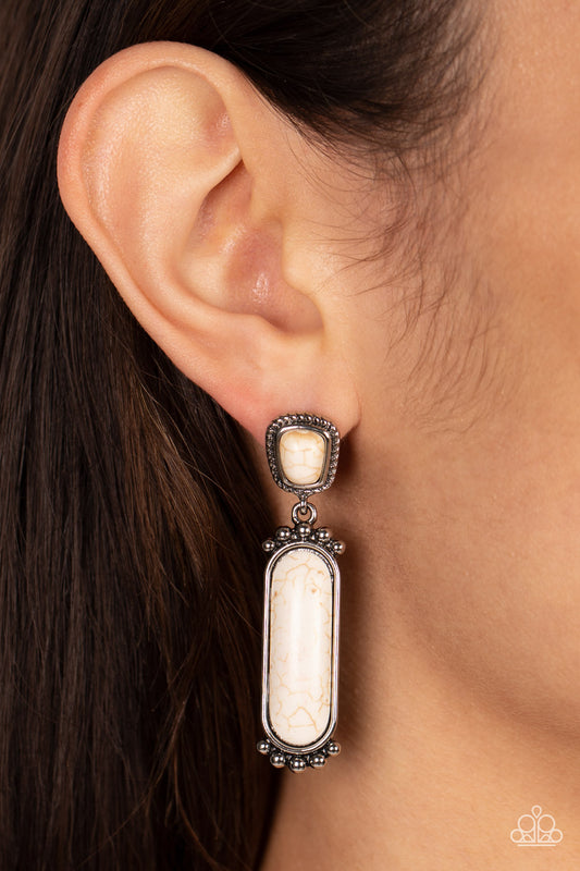 Southern Charm - white - Paparazzi earrings