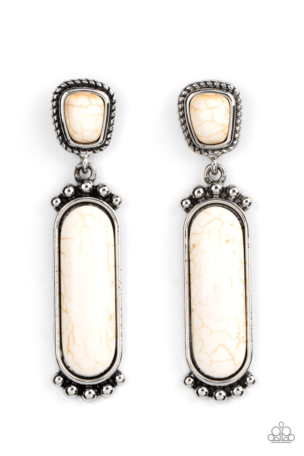Southern Charm - white - Paparazzi earrings