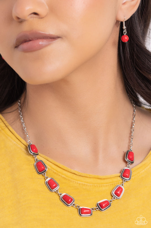 Southern Safari - red - Paparazzi necklace