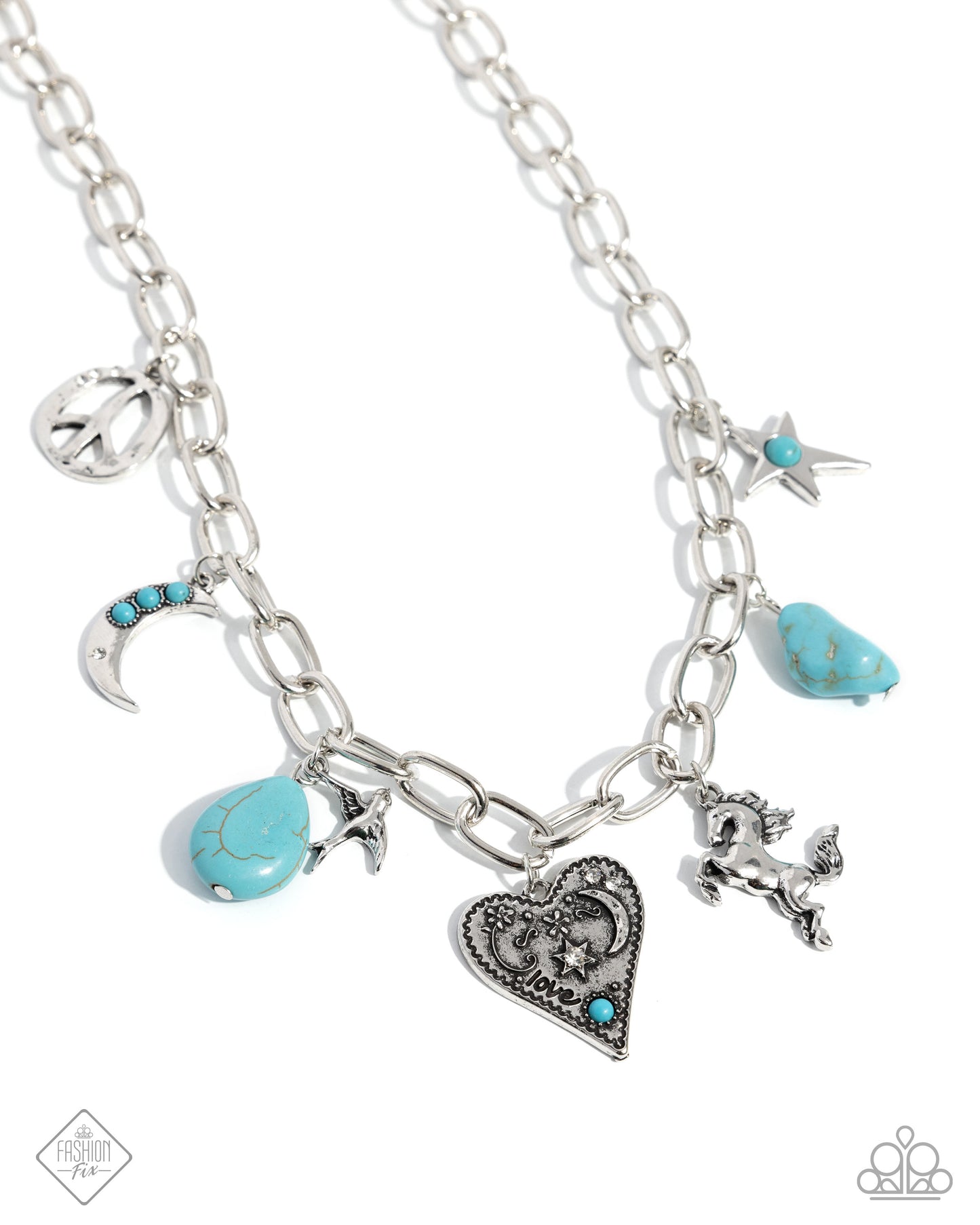 Southwestern Souvenir - blue - Paparazzi necklace