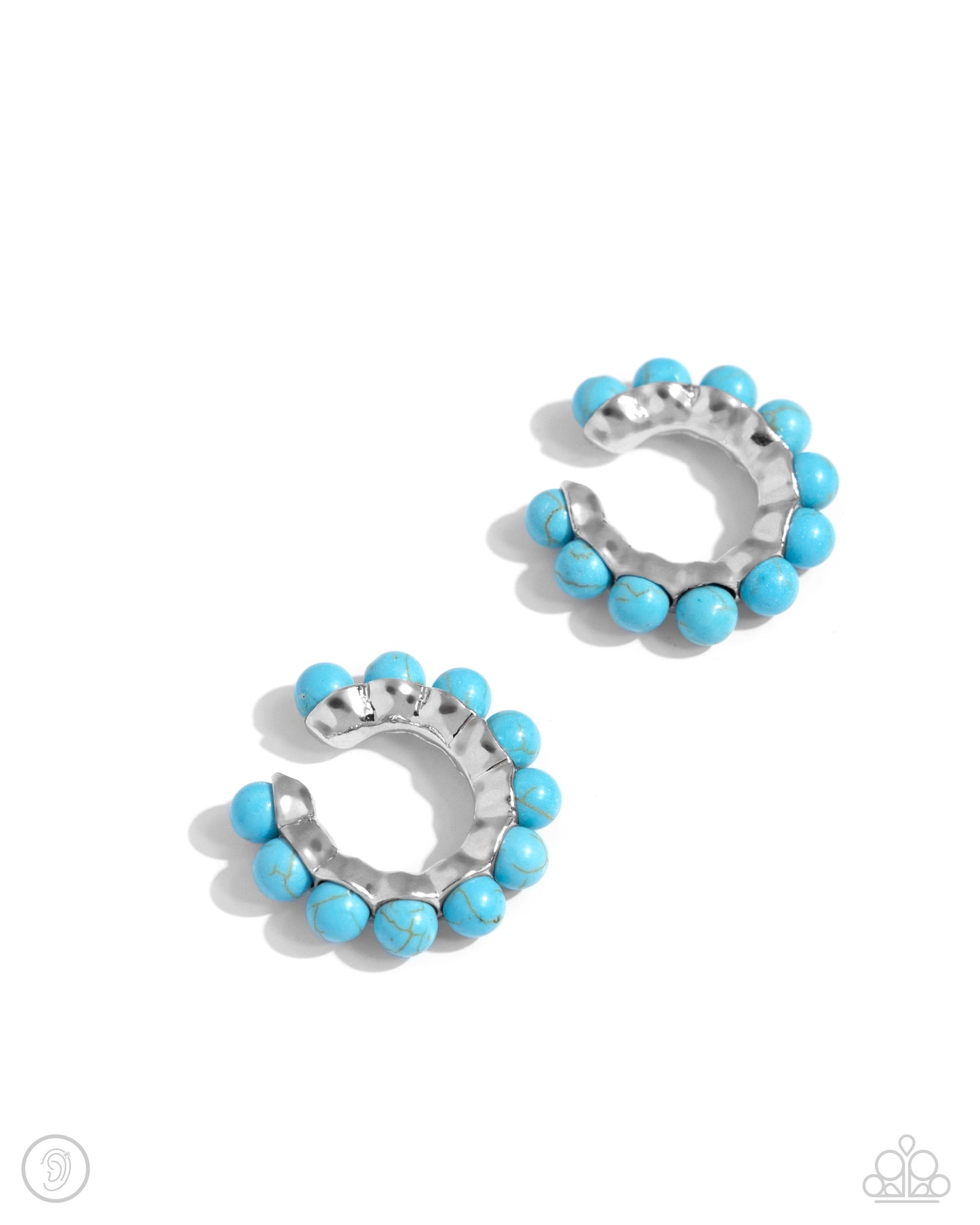 Southwestern Spiral - blue - Paparazzi ear cuff