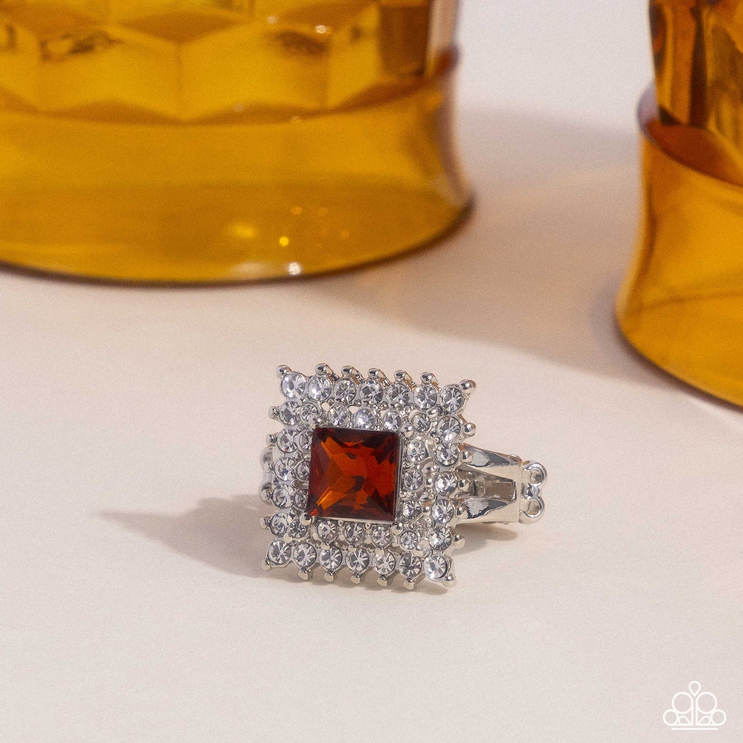 Sovereign Square - brown - Paparazzi ring