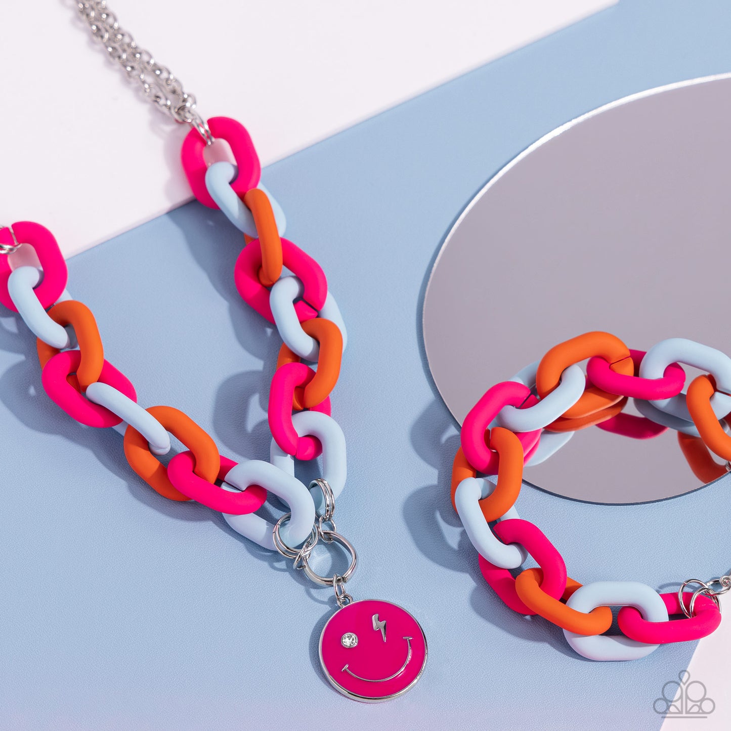 Speed SMILE - pink - Paparazzi necklace